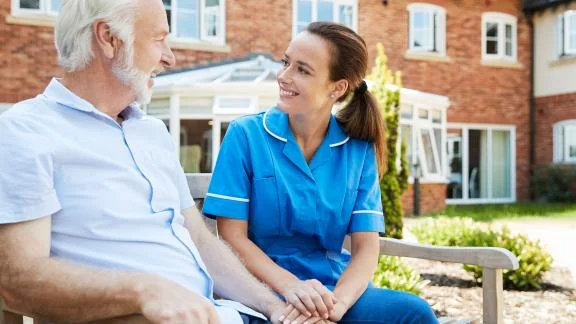 Older people sharing a positive everyday care moment